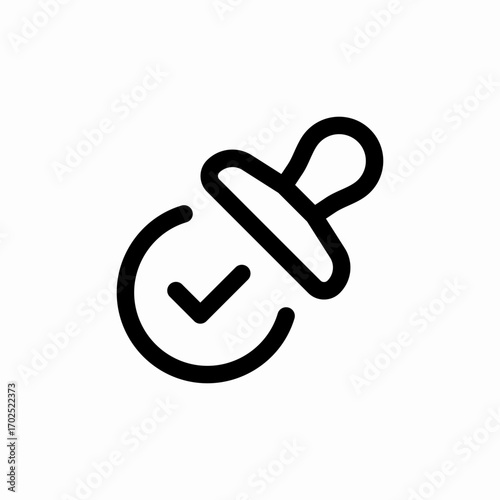 stamp approve check mark icon sign vector
