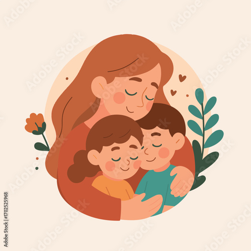 Ilustración para tarjeta de felicitacion dia de la madre