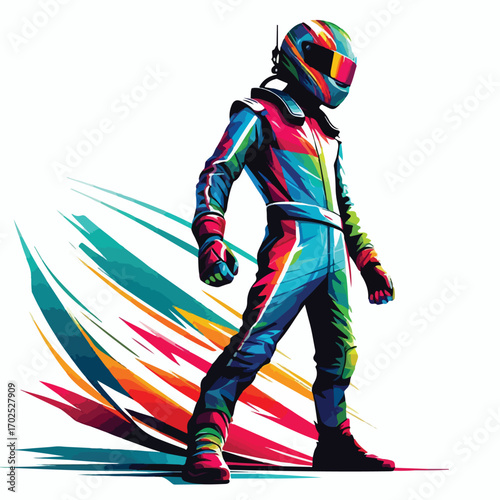 Vector image of a person rider