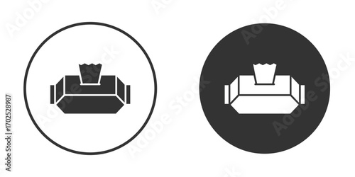 Wipes pack icon flat illustrations. vector art.