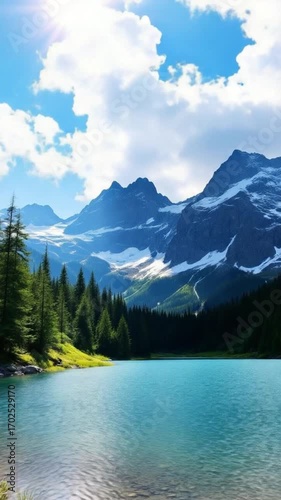 Mountain lake scenery