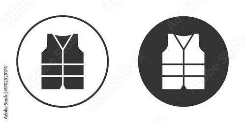 Vest jacket icon flat illustrations. vector art.