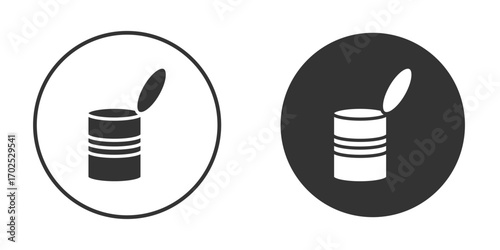 Tin can icon flat illustrations. vector art.