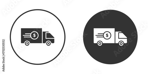 Shipping charges icon flat illustrations. vector art.