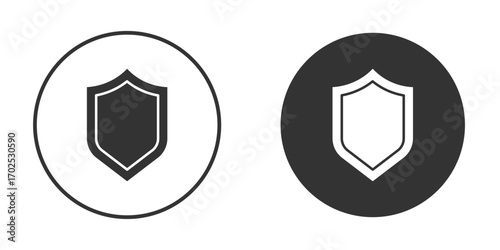 Shield icon flat illustrations. vector art.