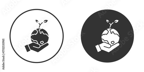 Save environment icon flat illustrations. vector art.