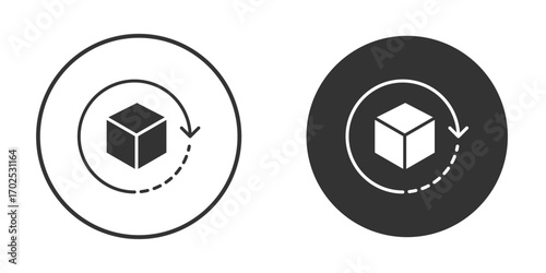 Return purchase icon flat illustrations. vector art.