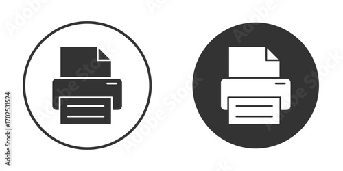 Print icon flat illustrations. vector art.