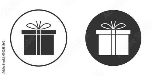 Present gift box icon flat illustrations. vector art.