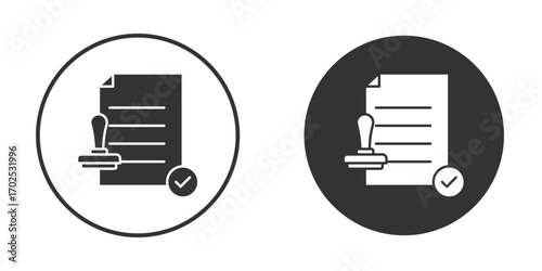 Permit icon flat illustrations. vector art.