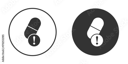 Overdose icon flat illustrations. vector art.
