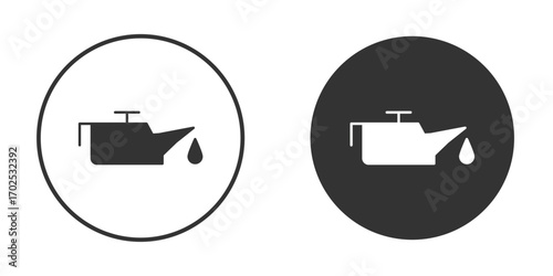 Oil can icon flat illustrations. vector art.