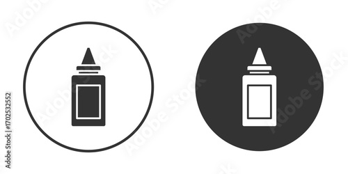 Nasal spray bottle icon flat illustrations. vector art.