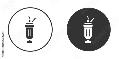 Milk shake icon flat illustrations. vector art.
