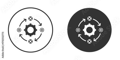 Methodology icon flat illustrations. vector art.