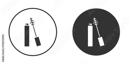 Mascara brush icon flat illustrations. vector art.