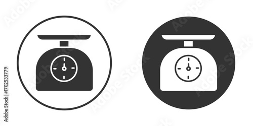 Kitchen scales icon flat illustrations. vector art.