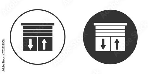 Jalousie icon flat illustrations. vector art.