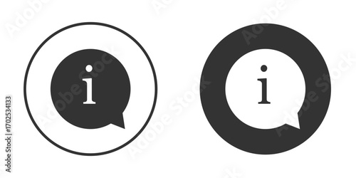 Information icon flat illustrations. vector art.