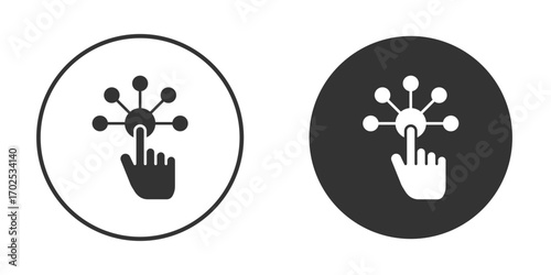 Interaction icon flat illustrations. vector art.