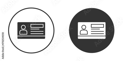 ID card icon flat illustrations. vector art.