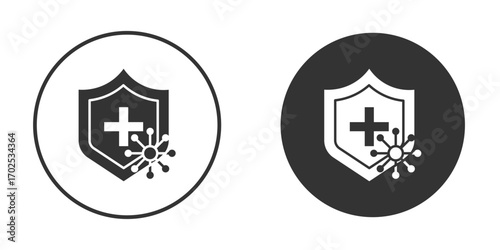 Immunity icon flat illustrations. vector art.