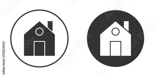 Home icon flat illustrations. vector art.