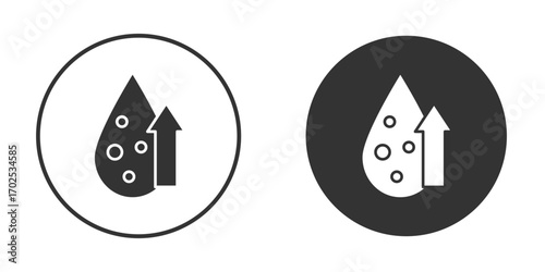 High cholesterol icon flat illustrations. vector art.