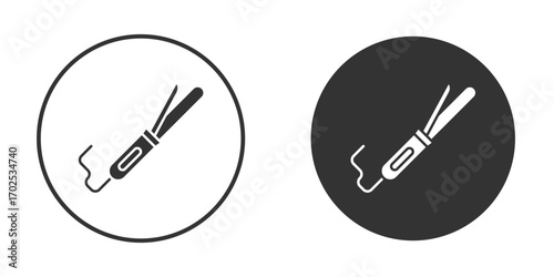 Hair curler icon flat illustrations. vector art.