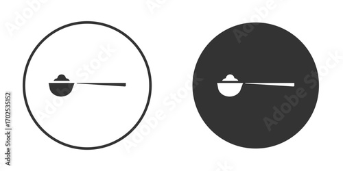 full spoon icon flat illustrations. vector art.