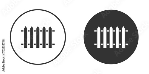 Fence icon flat illustrations. vector art.