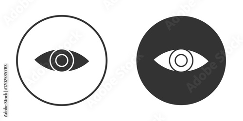 Eye icon flat illustrations. vector art.