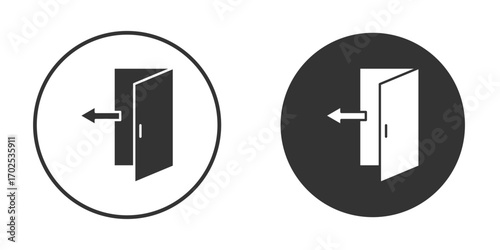 Exit icon flat illustrations. vector art.