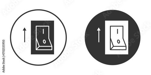 Electric switch icon flat illustrations. vector art.