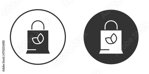 Eco bag icon flat illustrations. vector art.