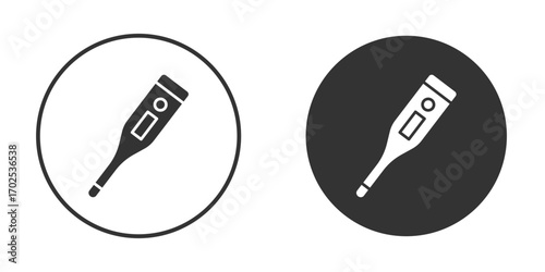 Digital thermometer icon flat illustrations. vector art.