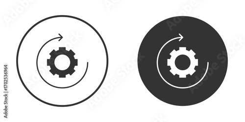 Continuous changes icon flat illustrations. vector art.