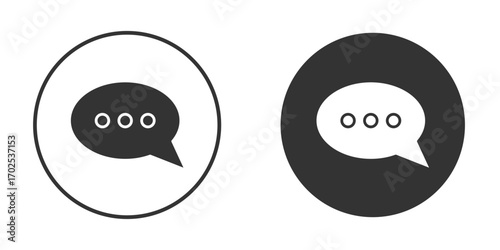 Comment icon flat illustrations. vector art.