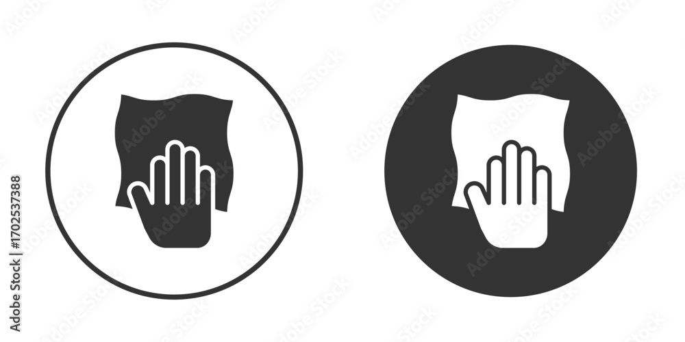 Obraz premium Cleaning cloth icon flat illustrations. vector art.