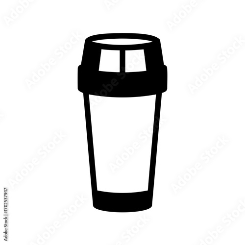 Silhouette illustration of cocktail shaker commonly used in bar and restaurant