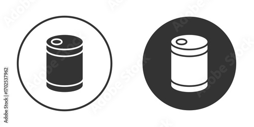 Canned food icon flat illustrations. vector art.
