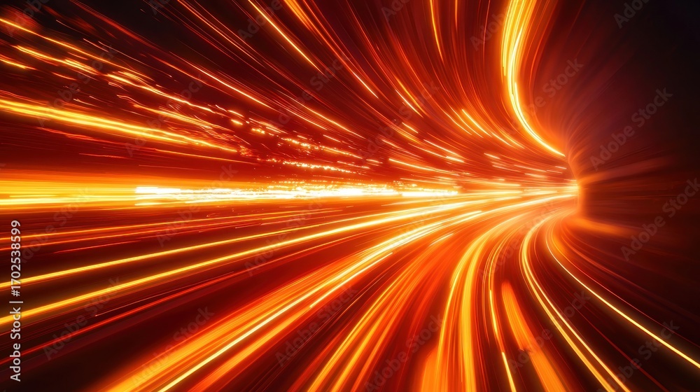 Obraz premium Abstract speed light trails