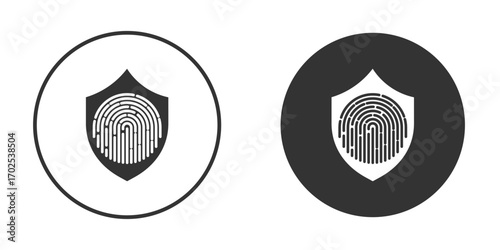 Biometric security icon flat illustrations. vector art.
