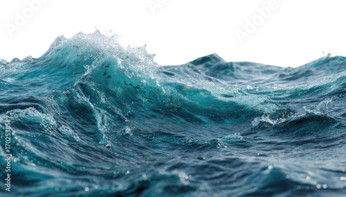 Ocean waves cresting, a powerful surge