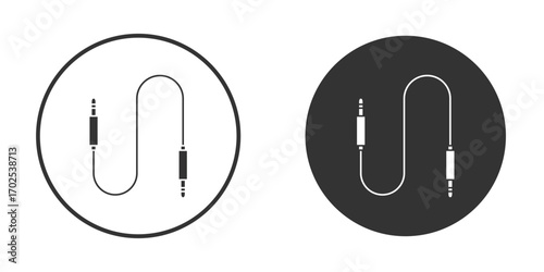 Audio Cable icon flat illustrations. vector art.