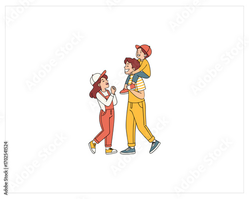 Happy Family Vector Free SVG Download