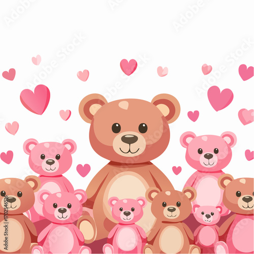 Hintergrund pinke Teddys
