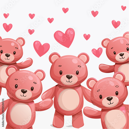 Hintergrund pinke Teddys