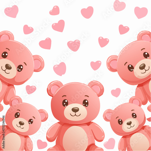 Hintergrund pinke Teddys