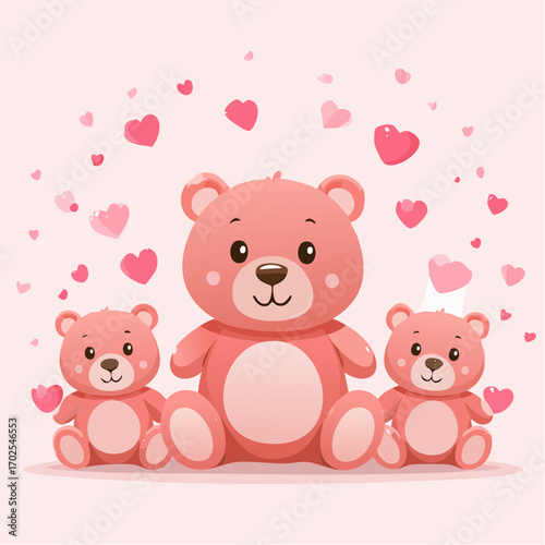 Hintergrund pinke Teddys